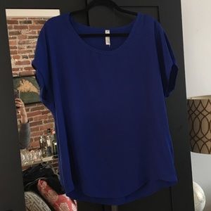 Blue flowy blouse